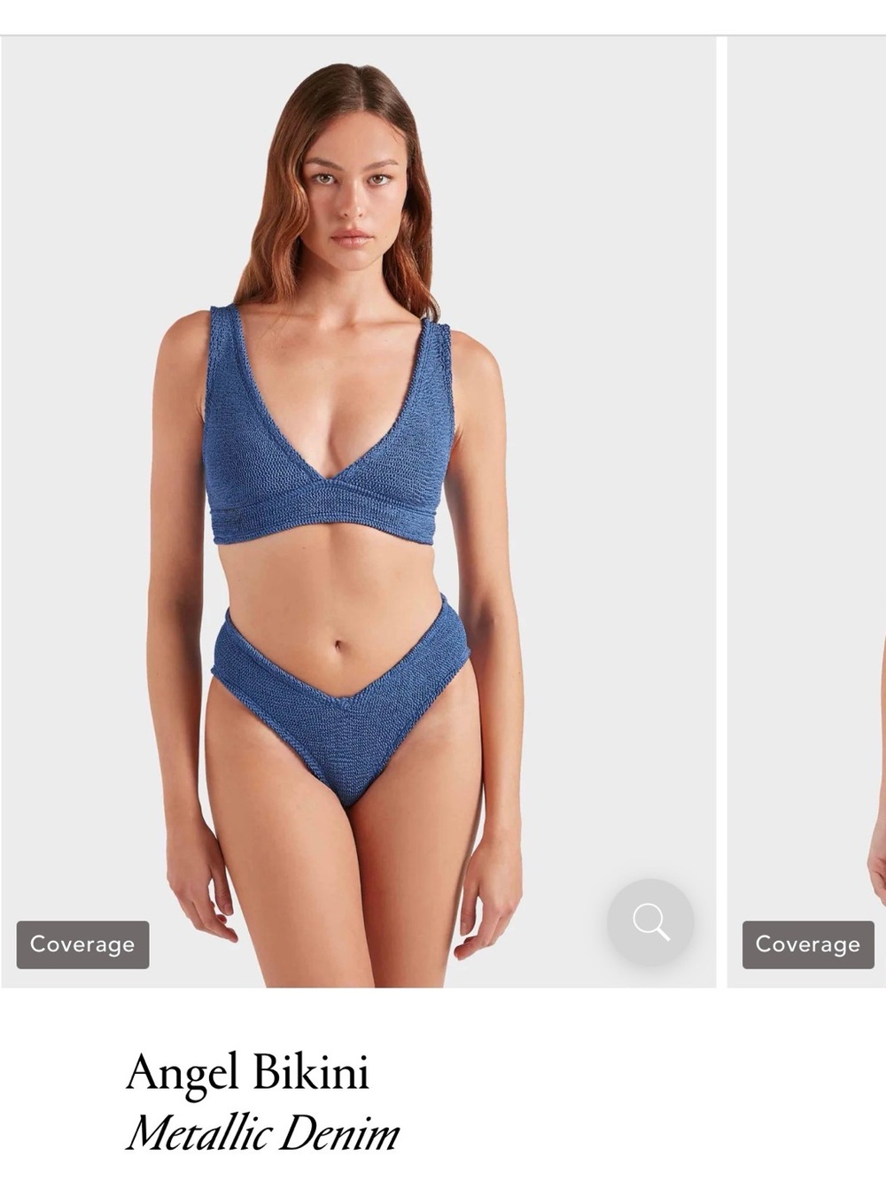 Hunza G Textured Royal Blue Two-Piece Bikini Set
